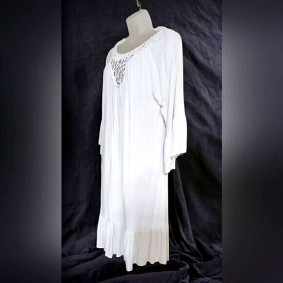 DRESS by FIG & VINE SILVER Embellished beads, detailed WHITE MIDI MEDIUM - Picture 12 of 15